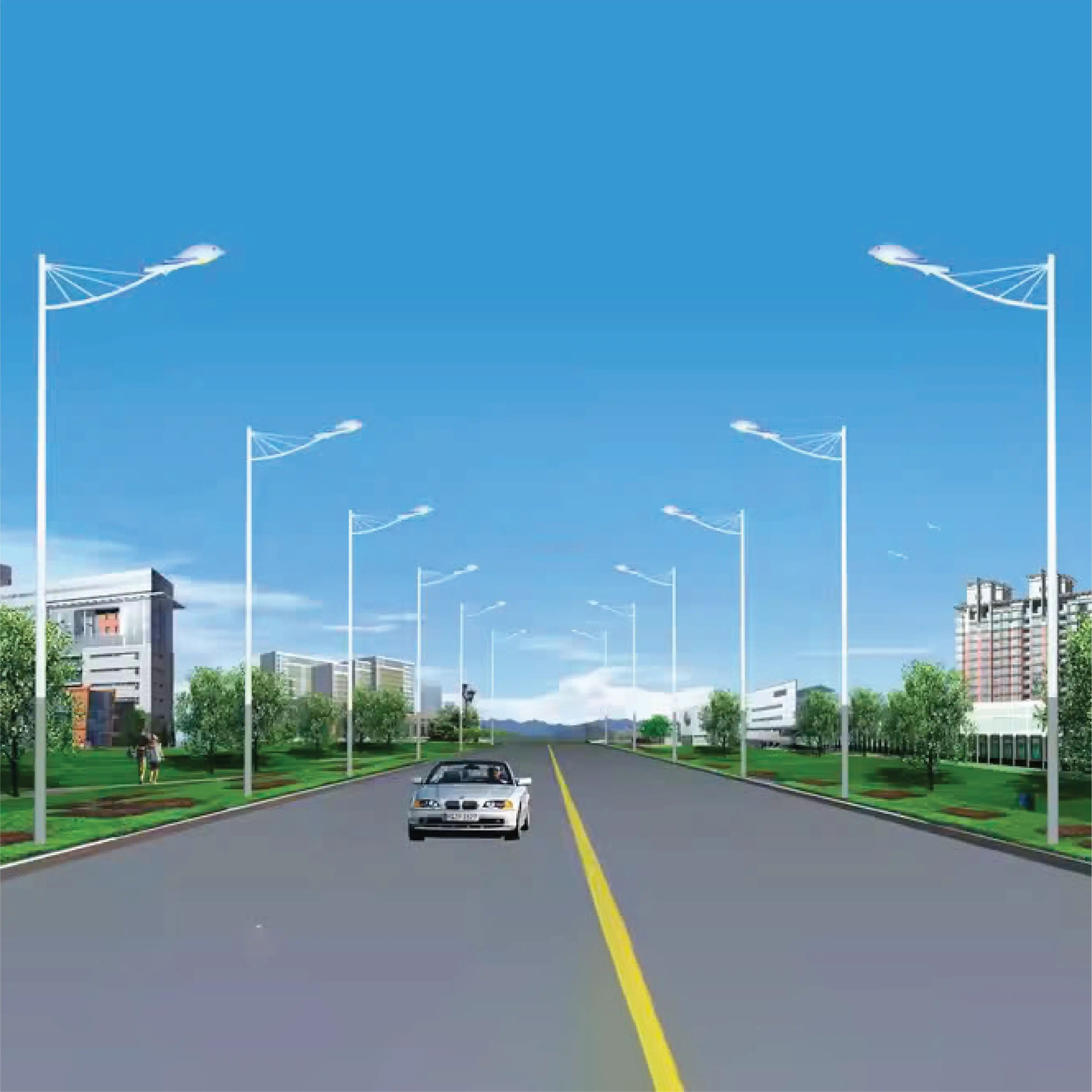 Cột thép hiện đại cần đơn TL804